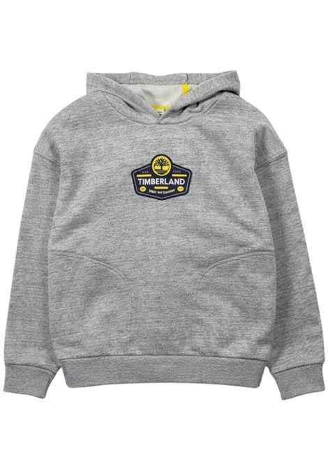 Felpa bambino grigia in cotone Timberland | T60546/SUGRIGIO