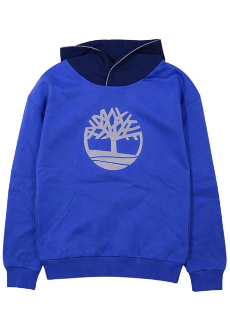 Felpa bambino azzurra in cotone Timberland | T60549/SUAZZURRO