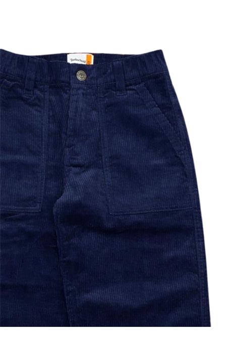 Blue cotton trousers for children Timberland | T60576/MABLU