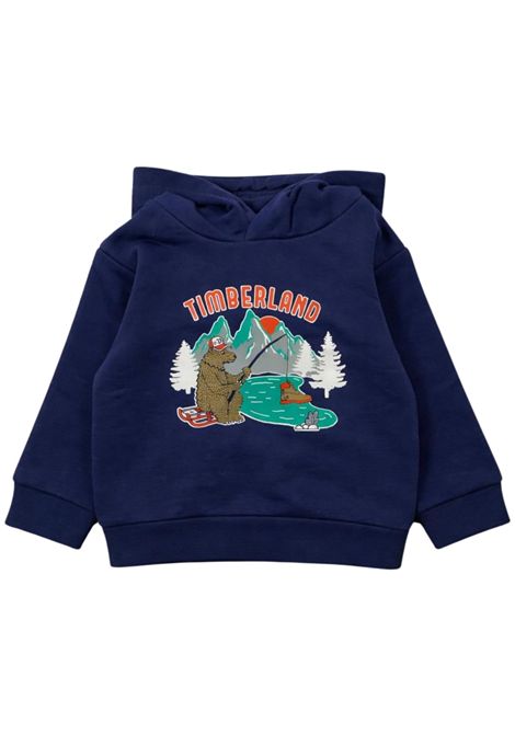 Felpa neonato blu in cotone Timberland | T60592/MABLU