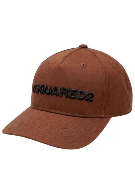 Cappello bambino marrone in cotone DSQUARED2 | D2F103UDQ03YMDMARRONE