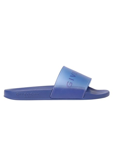 Ciabatte bambino blu in gomma GIVENCHY | H29089BLU