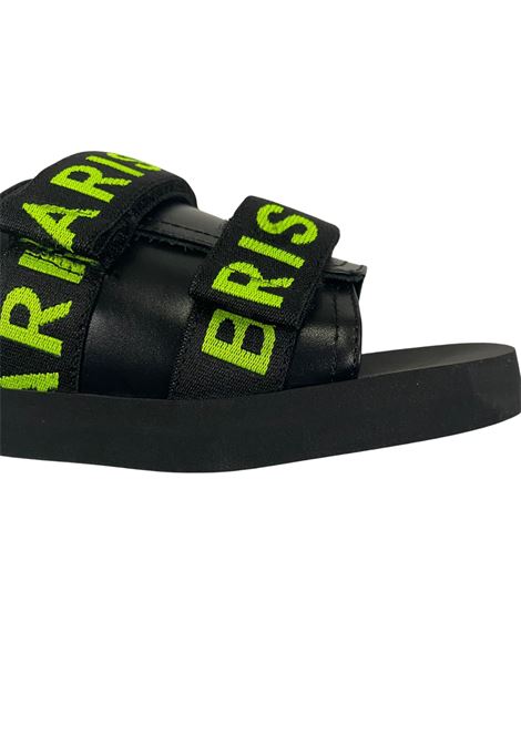 Ciabatte bambino nero/verde con logo BALMAIN | BU0R46/PIENERO/VERDE