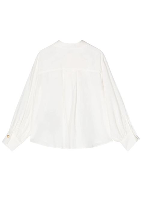 Girl's shirt in silk and viscose blend BALMAIN | BU5A40/DEBBIANCO