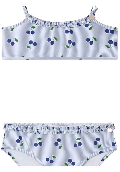Costume bambina azzurro due pezzi BONPOINT | S04GSSK00004/MOAZZURRO