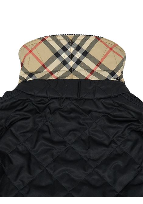 Black quilted jacket for kids Burberry | 8069337NERO