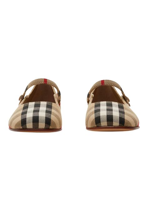 Ballerine bambina check in cotone Burberry | 8075134/MOBEIGE