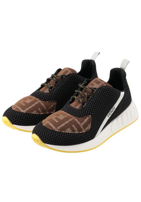 Scarpe unisex nere in tela FENDI | JMR442/MODNERO