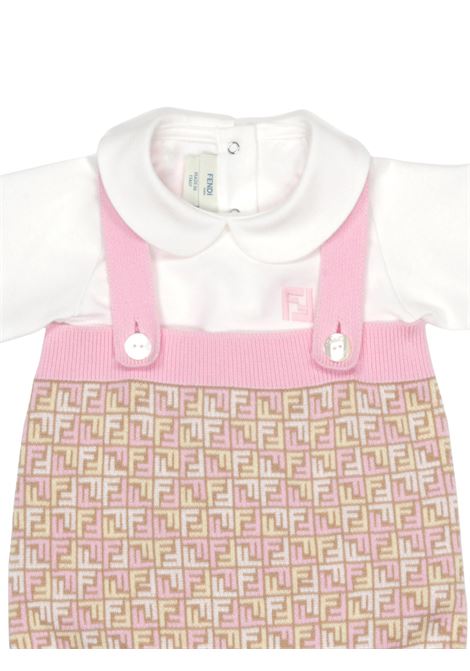Completo neonata multicolor in cotone FENDI | BFG076/MOMULTICOLOR