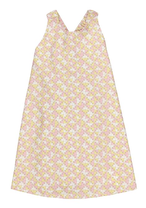 Abito bambina multicolor in cotone FENDI | JFB683/MOMULTICOLOR