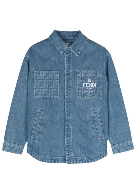 Giubbino unisex in cotone denim FENDI | JUA196/CEDENIM
