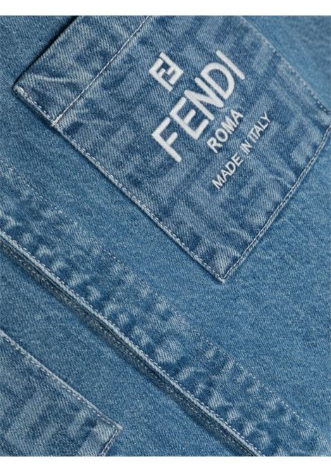 Giubbino unisex in cotone denim FENDI | JUA196/CEDENIM
