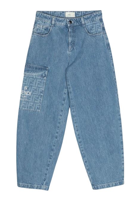 Jeans unisex in cotone denim FENDI | JUF099/MODENIM