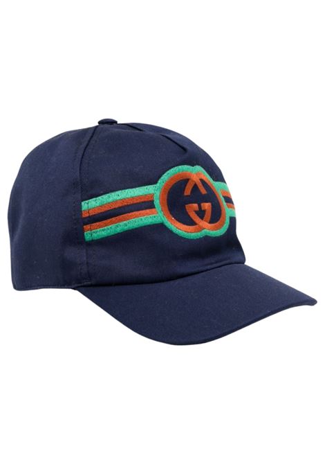 Cappello unisex blu in cotone GUCCI | 753444/CEBLU