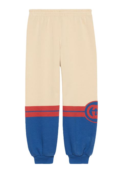 Pantalone unisex blu in cotone GUCCI | 772323/PIEBLU