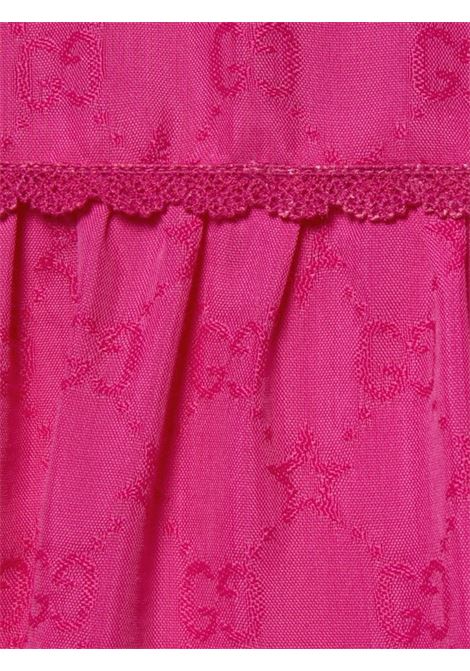 Abito bambina in misto cotone e viscosa GUCCI | 772998/CEFUCSIA