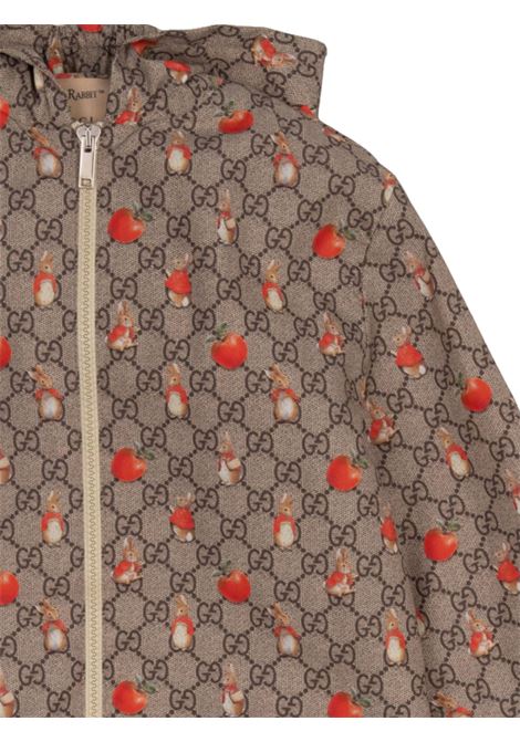 Giubbino bambina beige con cappuccio GUCCI | 773019/CEBEIGE
