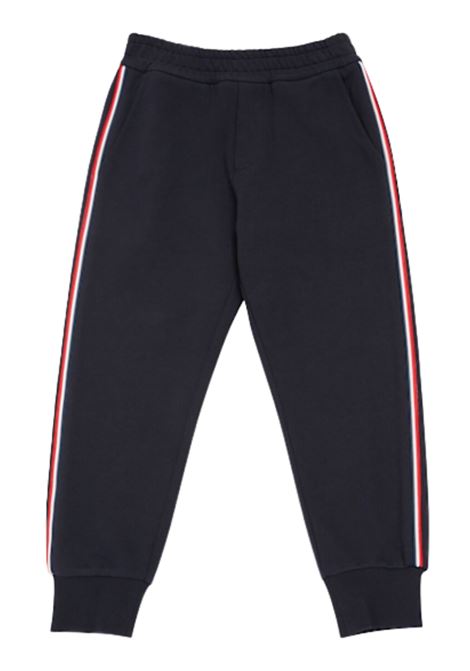 Blue cotton children's trousers Moncler | 8H00004/MOBLU
