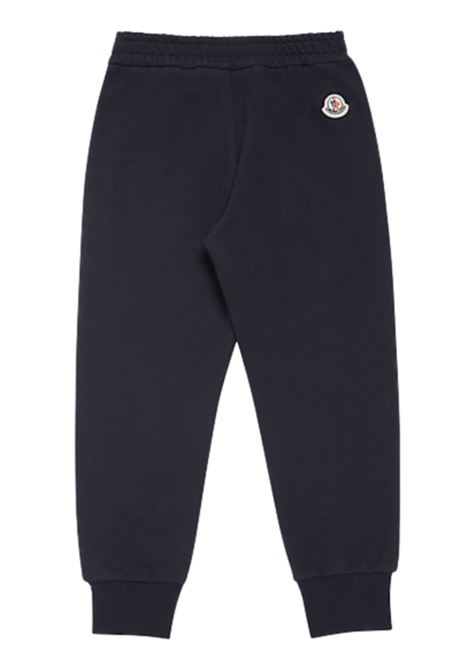 Blue cotton children's trousers Moncler | 8H00004/MOBLU