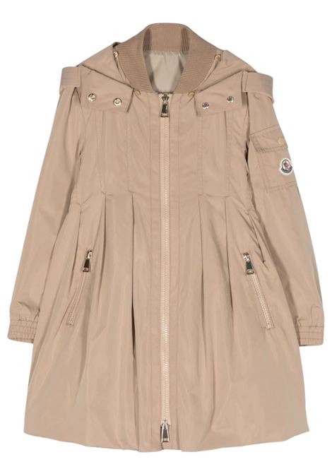Beige waterproof girl's jacket Moncler | ARILD/MOBEIGE