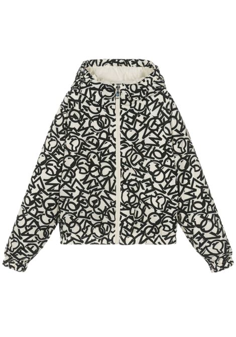 Girls' black/white waterproof jacket Moncler | MAISHA/CEBIANCO/NERO