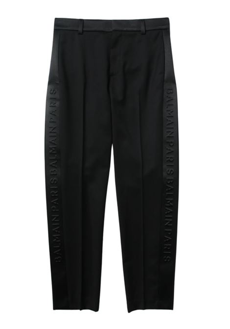 Pantalone bambina nero in lana BALMAIN | 6R6O30/DELNERO