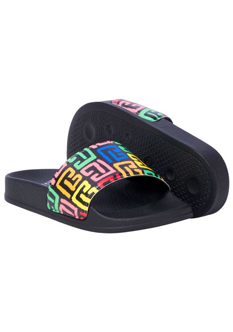 Unisex black PVC slipper BALMAIN | BW0R16/PIANERO