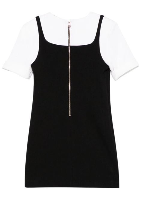 Abito bambina nero in viscosa BALMAIN | BW1C41/CENERO
