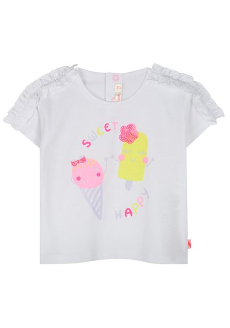 T-shirt neonata bianca in cotone Billieblush | U20828/MABIANCO