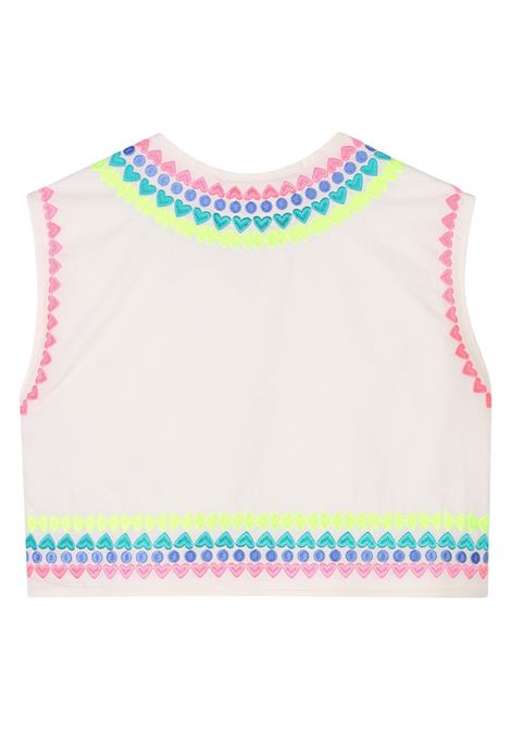 Smanicato bambina bianco in cotone Billieblush | U20875/DEBBIANCO