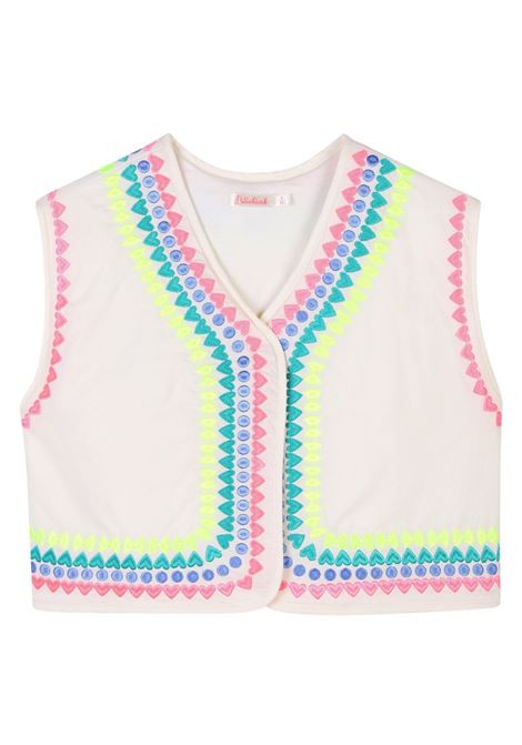 Smanicato bambina bianco in cotone Billieblush | U20875/MOBIANCO