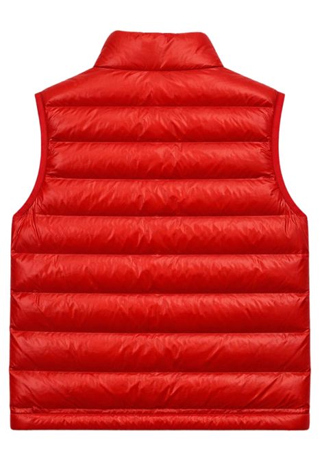 Orange quilted sleeveless jacket for children BLAUER | 02368ARANCIO
