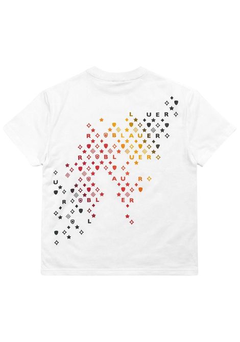 White cotton T-shirt for children BLAUER | 02512BIANCO