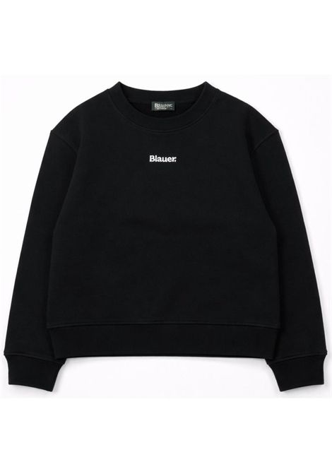 Felpa bambina nera in cotone BLAUER | 03506NERO