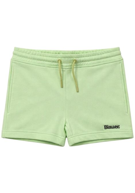 Shorts bambina verde in cotone BLAUER | 05508VERDE