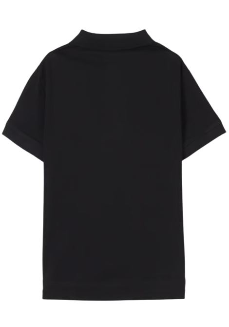 Black cotton polo shirt for children Burberry | 8105079/MANERO