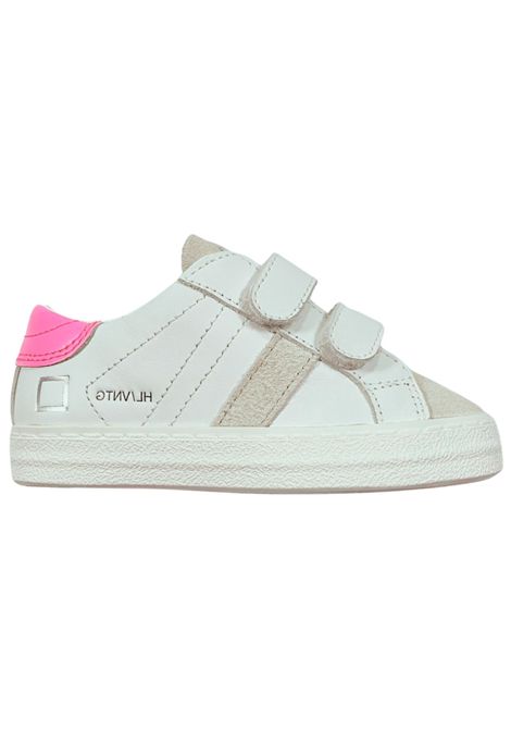 White/fuchsia leather girls' shoes D.A.T.E | J421-HL-HL/PIABIANCO/FUCSIA