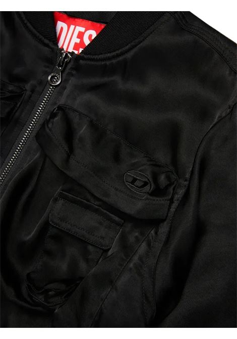Bomber bambina nero in viscosa DIESEL | JGKHLOWS/DELNERO