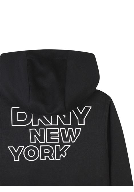 Black cotton sweatshirt for children DKNY | D62233/SUNERO