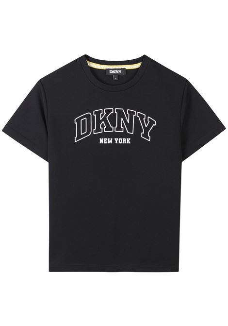 T-shirt bambino nera DKNY | D62237/SUNERO