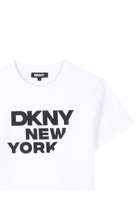 White cotton T-shirt for children DKNY | D62299/SUBIANCO