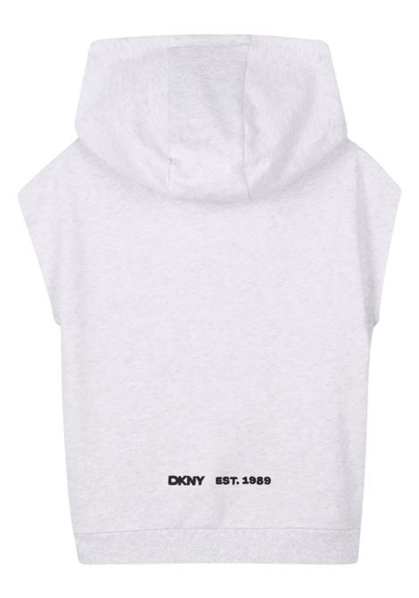 Felpa unisex grigia in cotone DKNY | D62339/SUGRIGIO