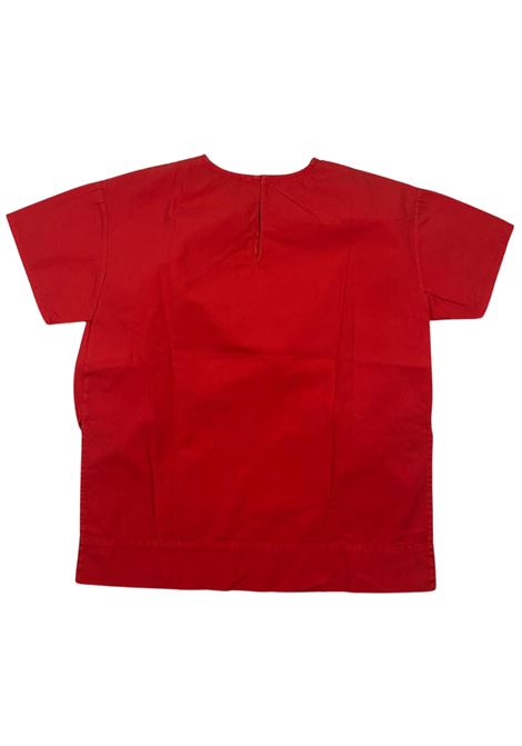 Red cotton tunic for girls DONDUP | DFCA112/SUROSSO