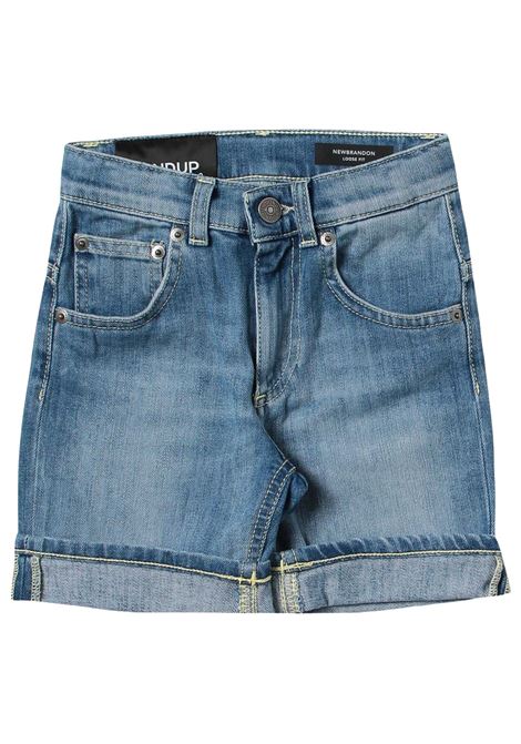 Children's Bermuda shorts in denim cotton DONDUP | DMBE95C/SUDENIM