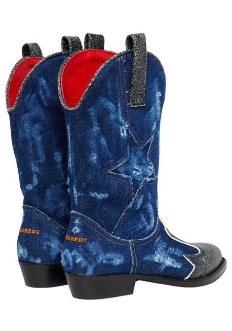 Stivale texano bambina denim blu DSQUARED2 | 80244/PIADENIM