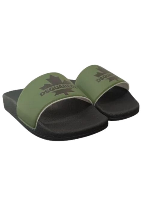 Ciabatta unisex in pvc verde DSQUARED2 | 80251/PIAVERDE