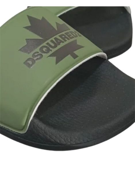 Ciabatta unisex in pvc verde DSQUARED2 | 80251/PIAVERDE
