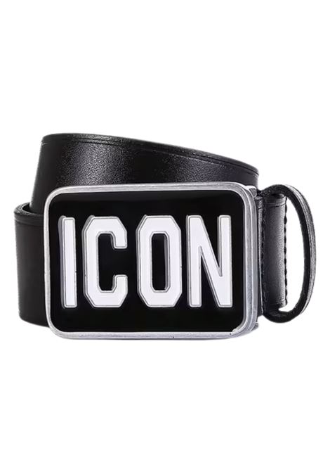 Cintura unisex nera in pelle DSQUARED2 | D2B60UNERO