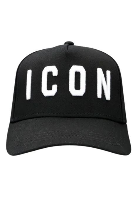 Unisex black cotton hat DSQUARED2 | D2F77U/FINERO