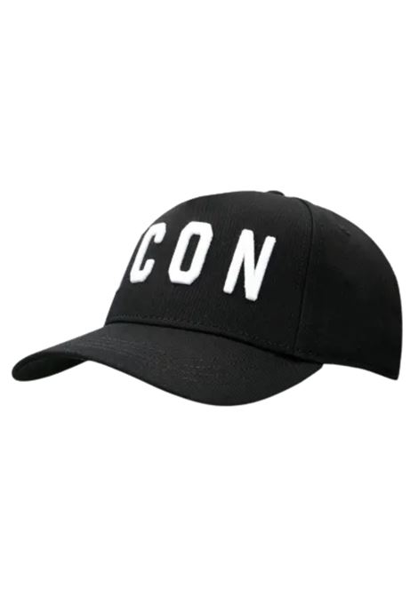 Unisex black cotton hat DSQUARED2 | D2F77U/FINERO